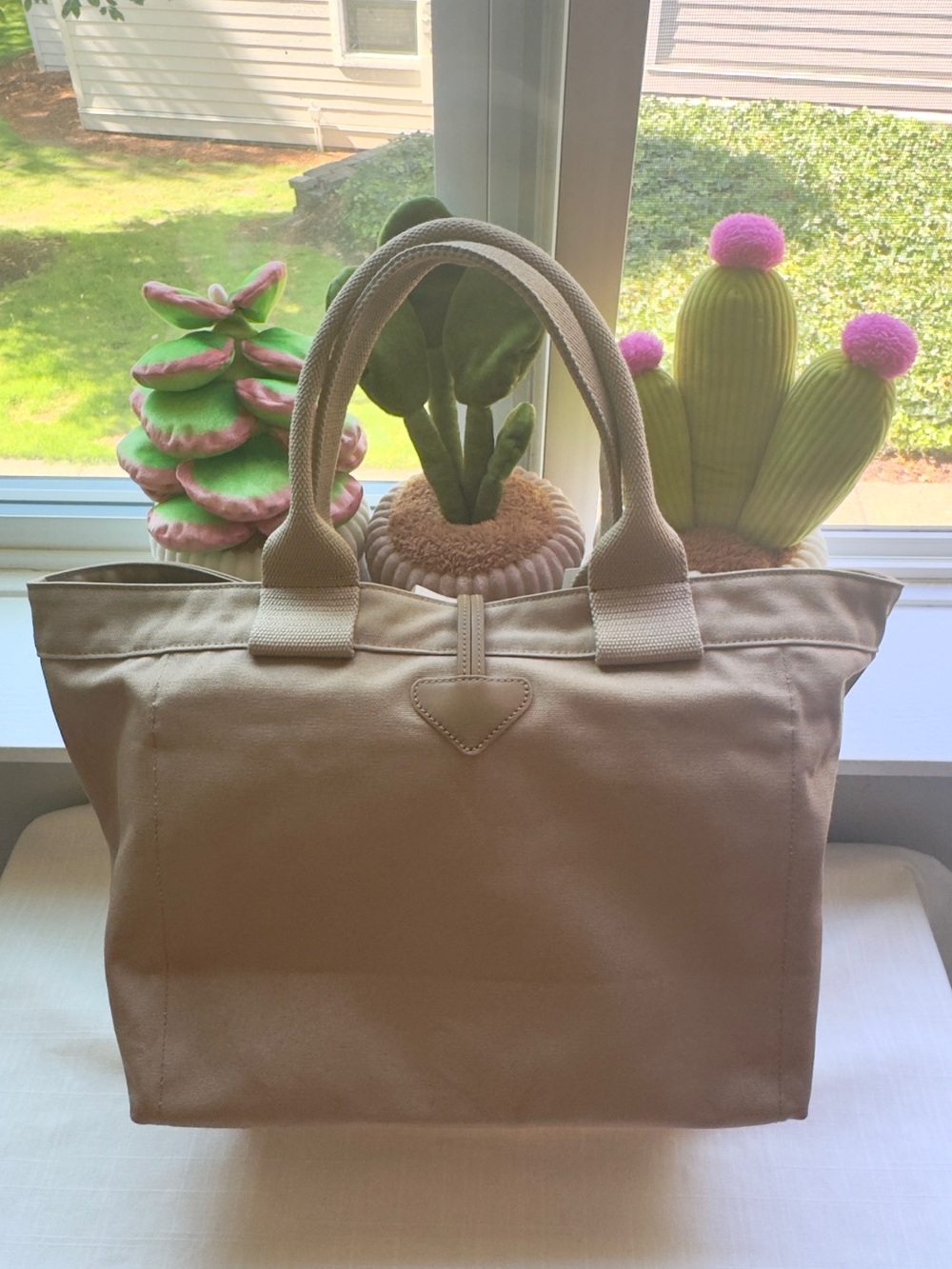 New with Nordstrom Tag🐫Longchamp
Desert Large Le Roseau Toile Cotton Canvas Tote - Picture 4 of 9